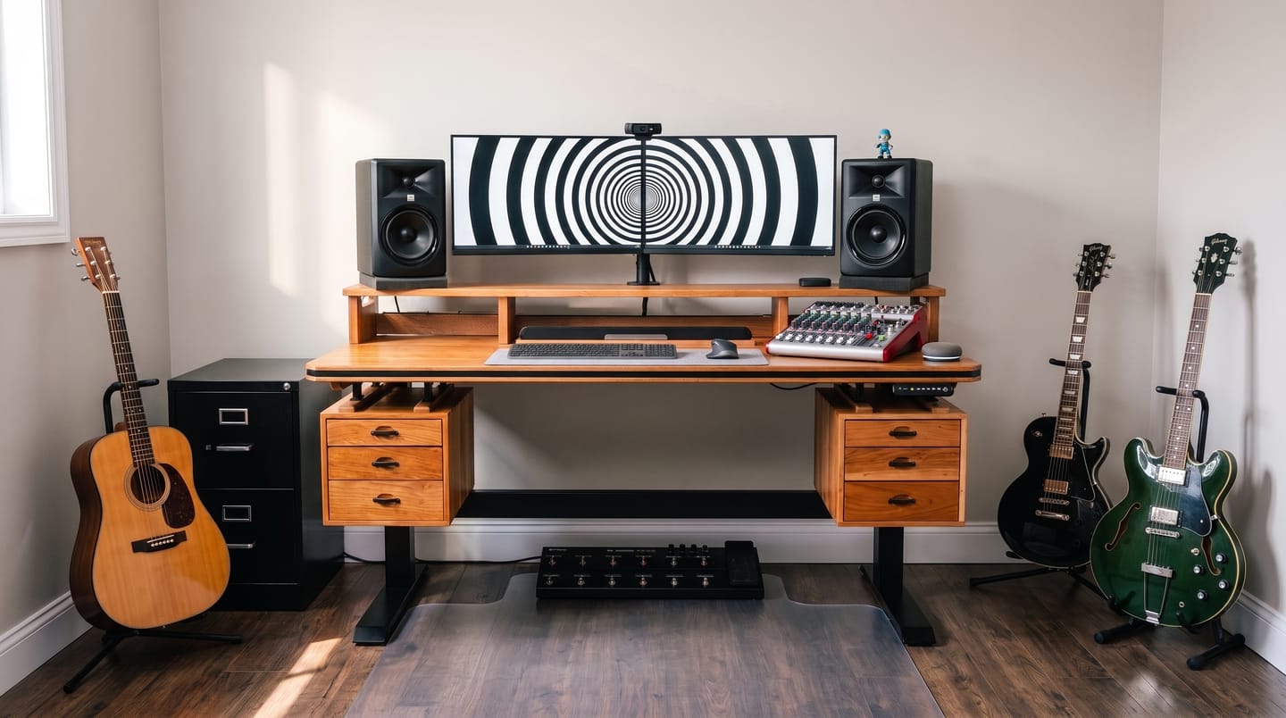 Customer photo review of STANDO Apex Heritage Modular Standing Desk