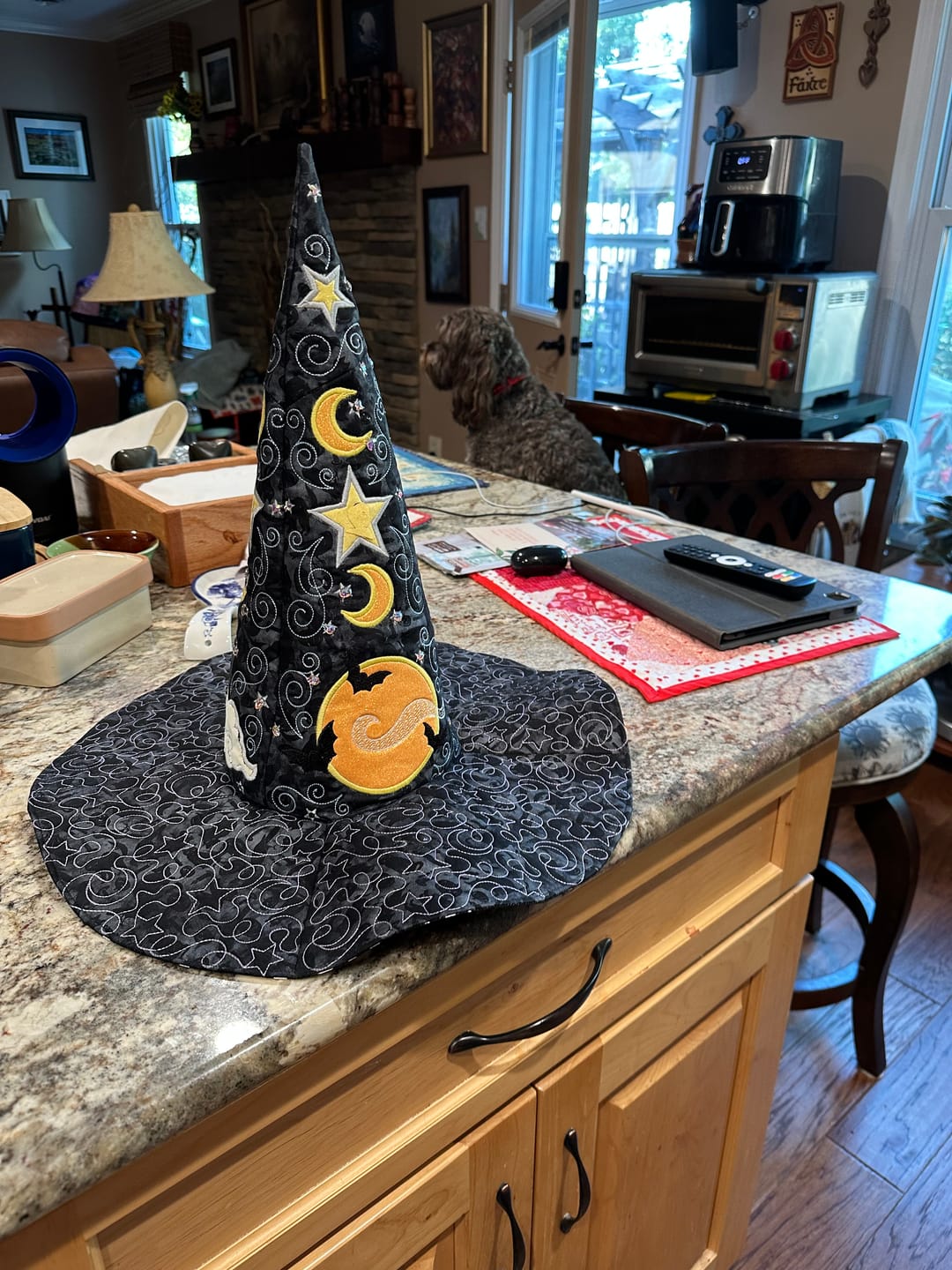 Customer photo review of Ghostly Soiree Fabric Collection - Ghostly Cobwebs Black