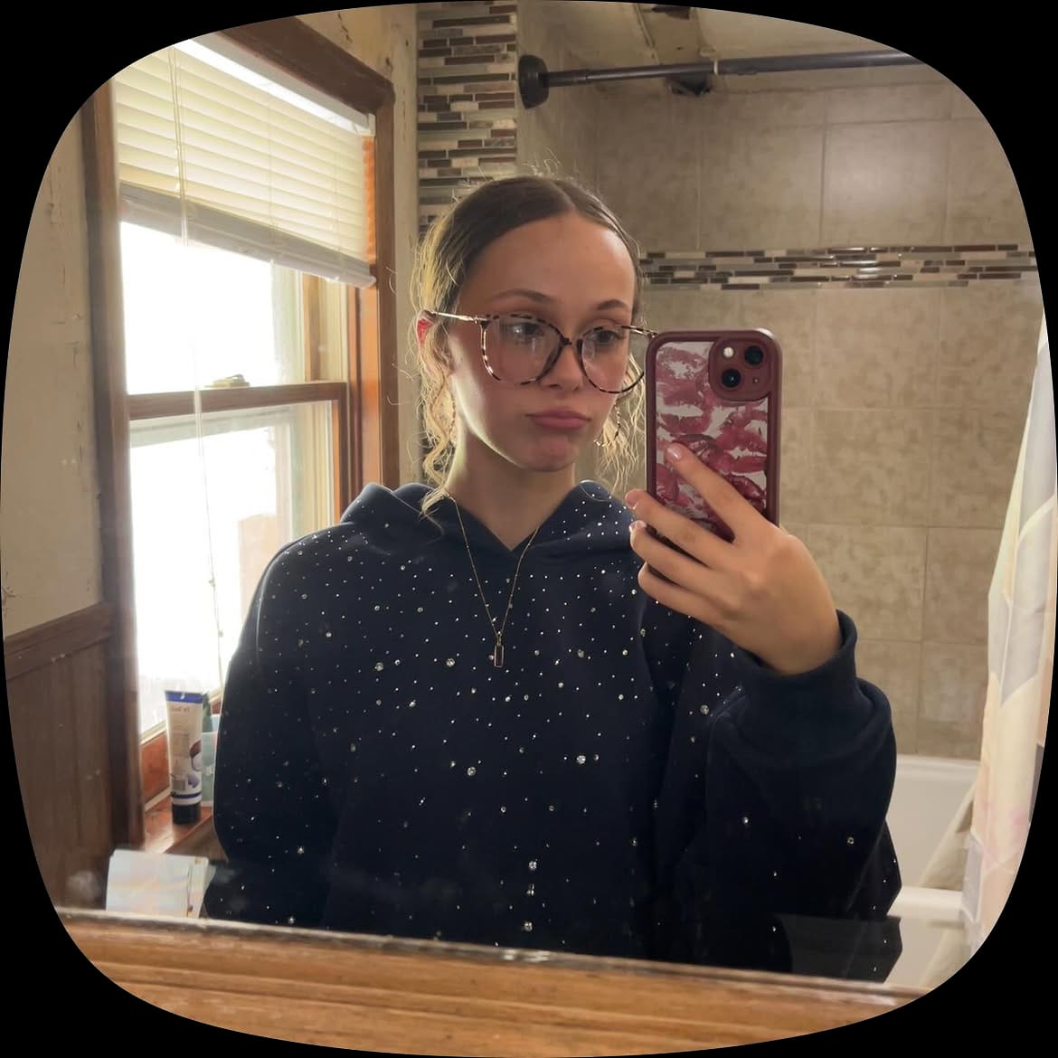 Customer photo review of Aelfric Eden Rhinestone Pullover Hoodie