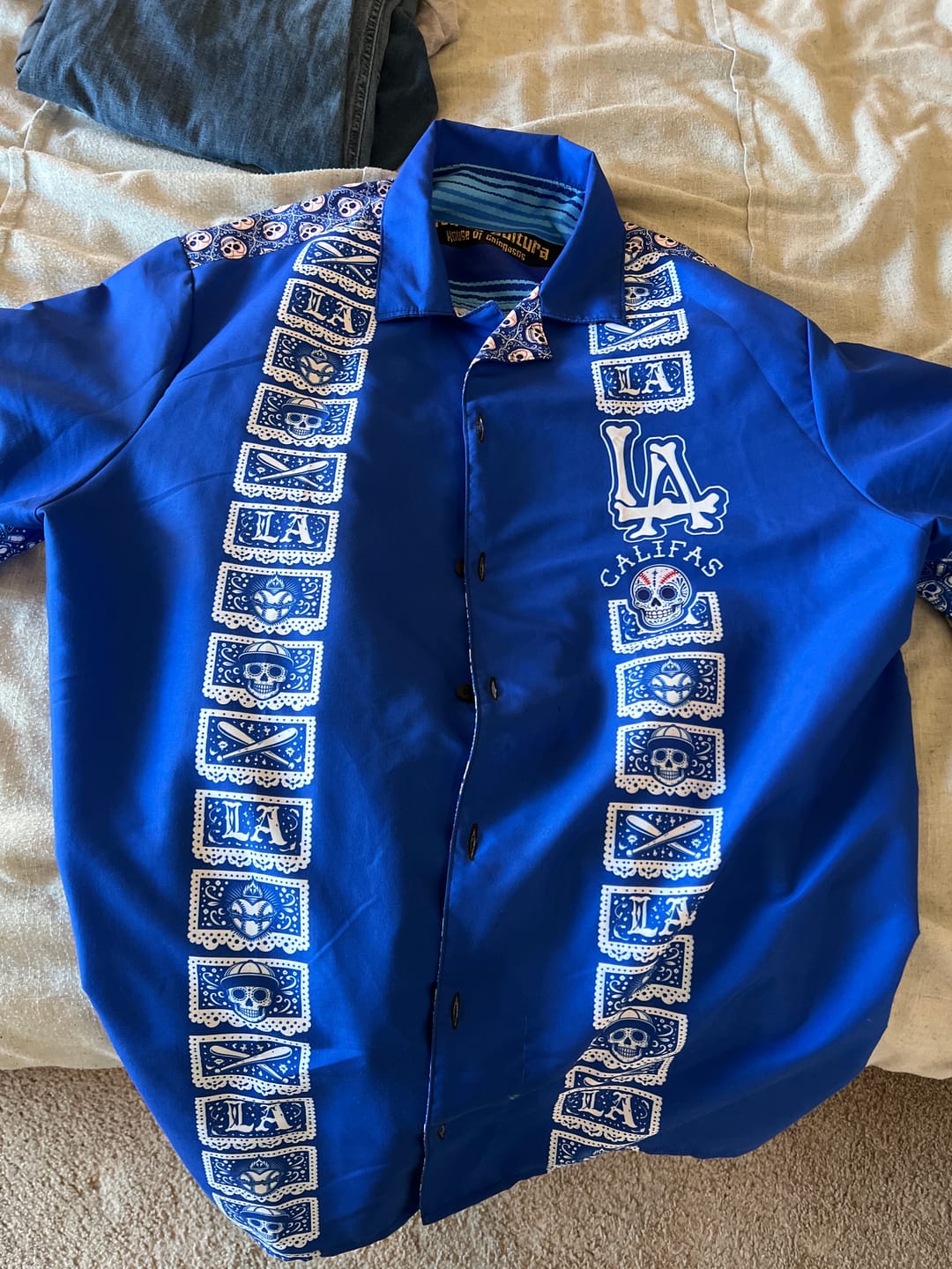 Customer photo review of LA All Day Guayabera (Azul Royale)
