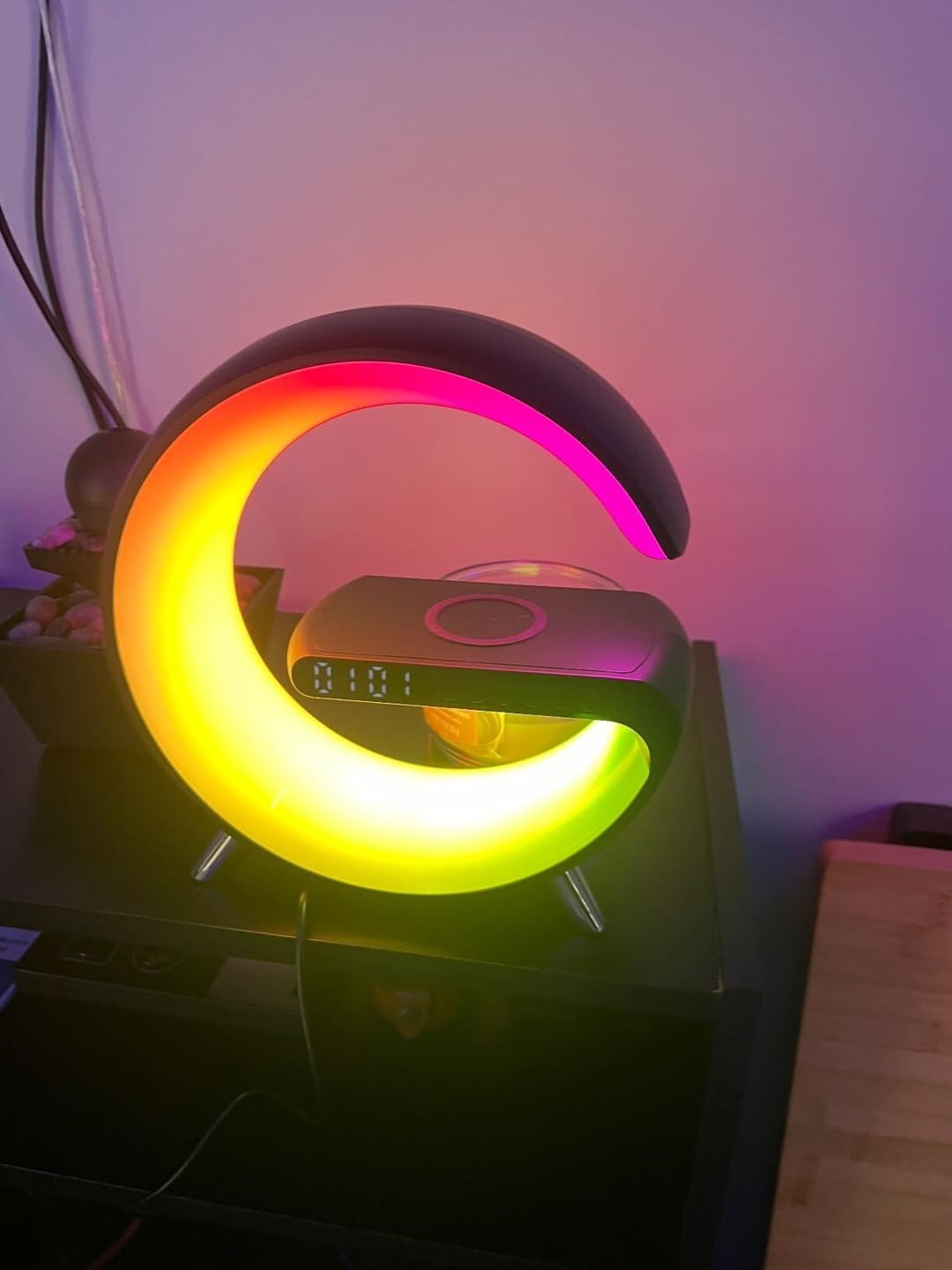 Customer photo review of Lumina Living G-Shaped Smart Lamp & Charger