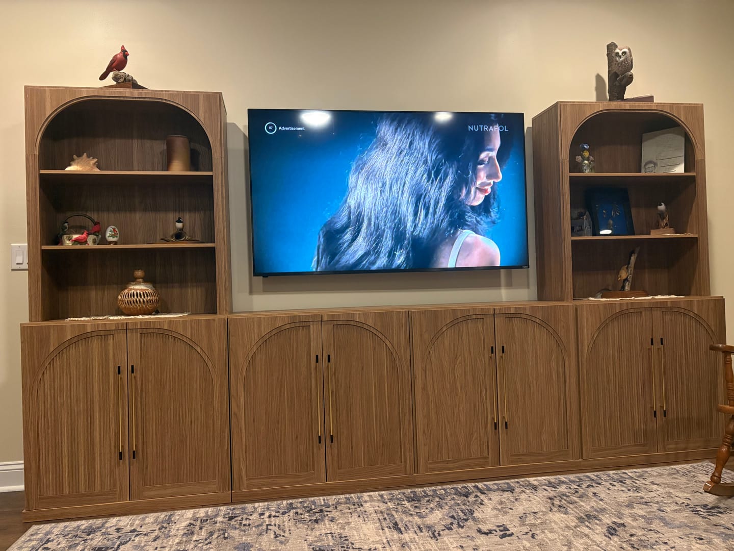 Customer photo review of Jagger Wood Door Entertainment Center Wall Unit (6-Piece)