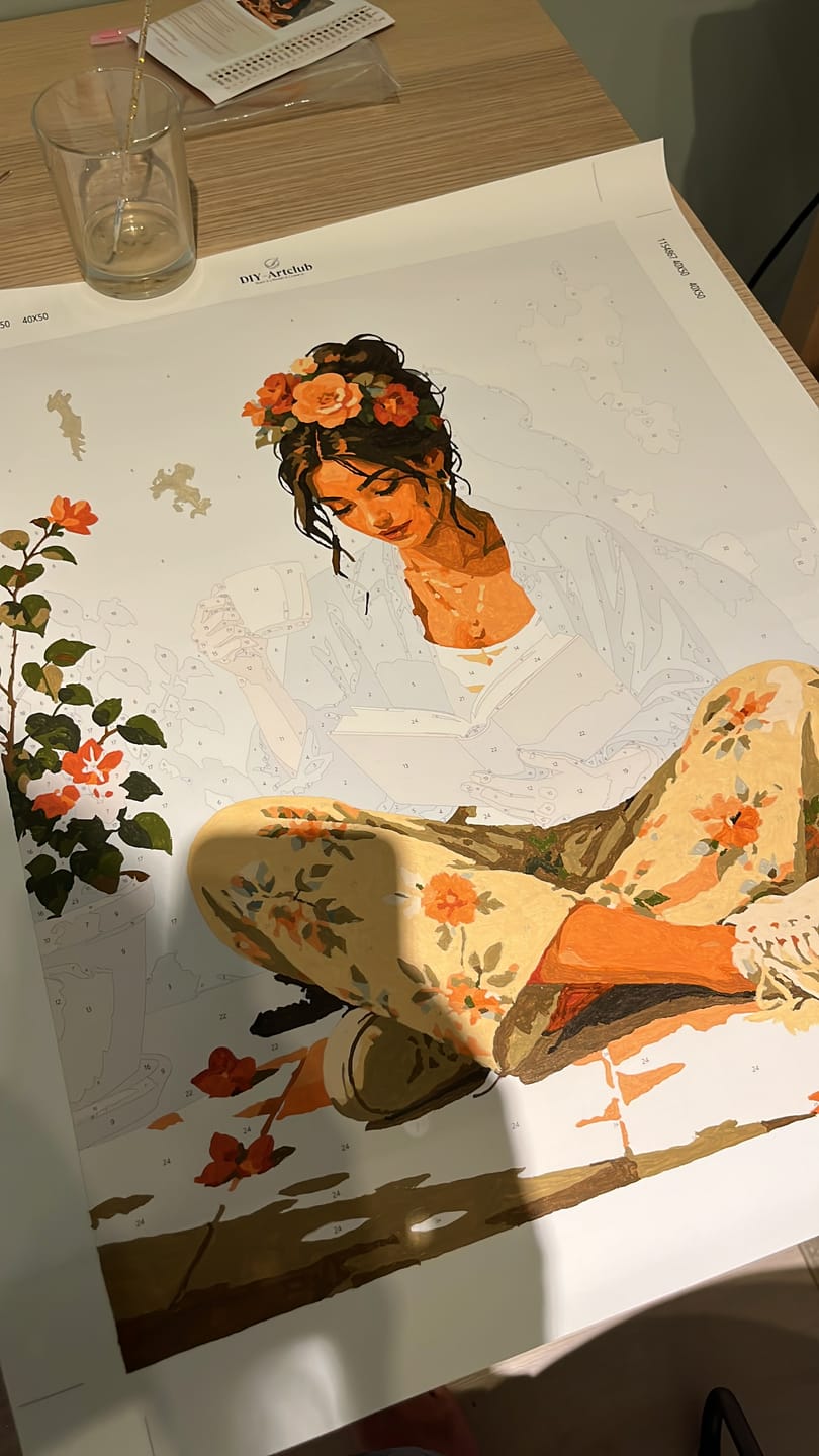 Customer photo review of Floral Escape | Paint by Number