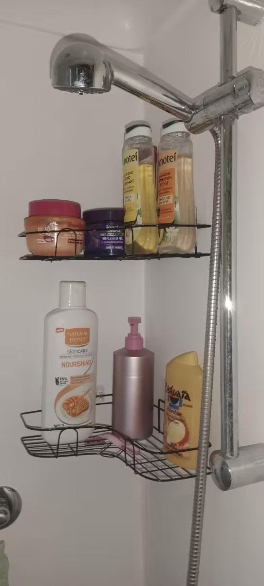 Customer photo review of EckoShelf | Duschablage Ecke ohne Bohren