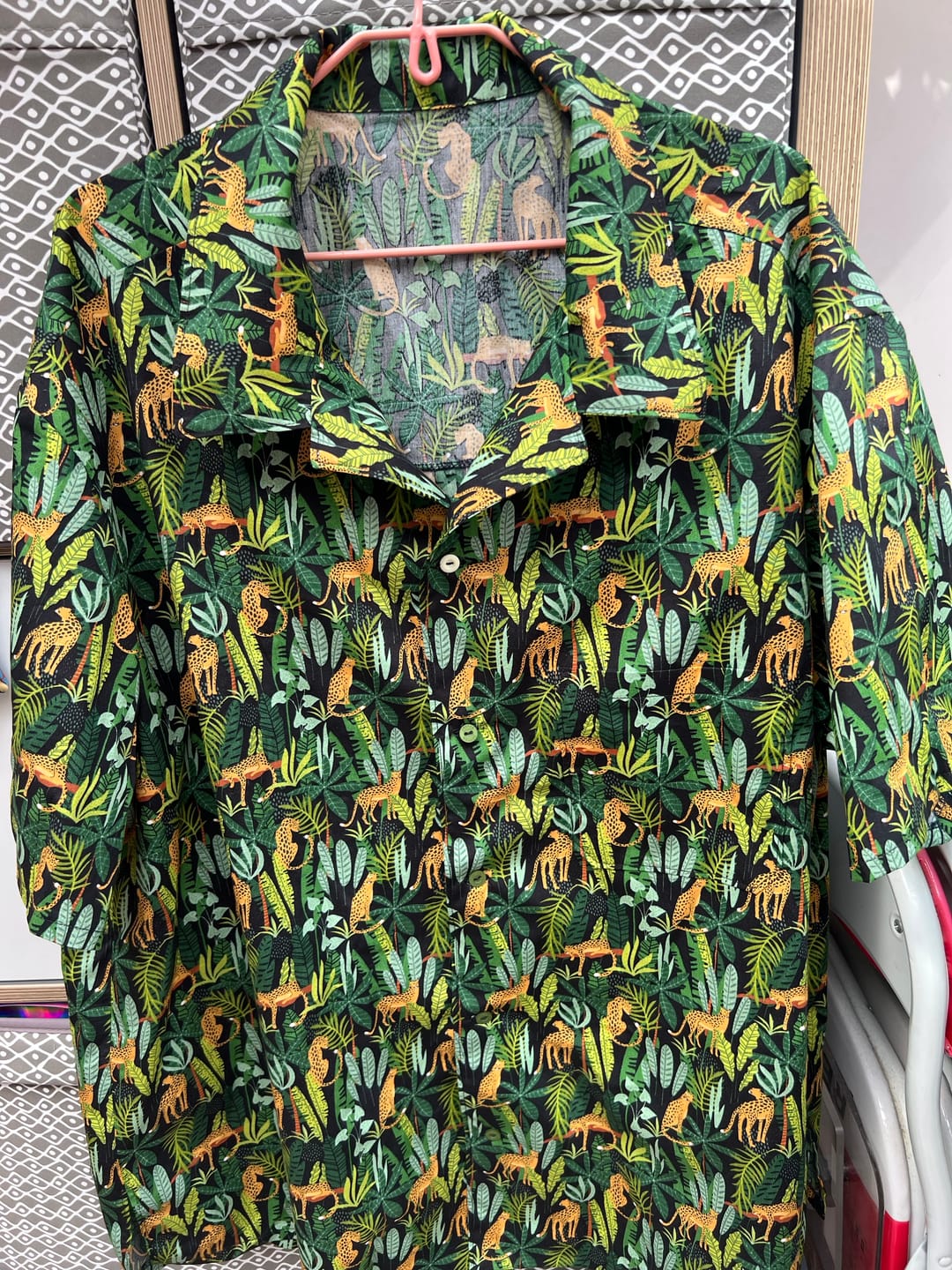 Customer photo review of Jungle Leopards Rose & Hubble Cotton Poplin Fabric