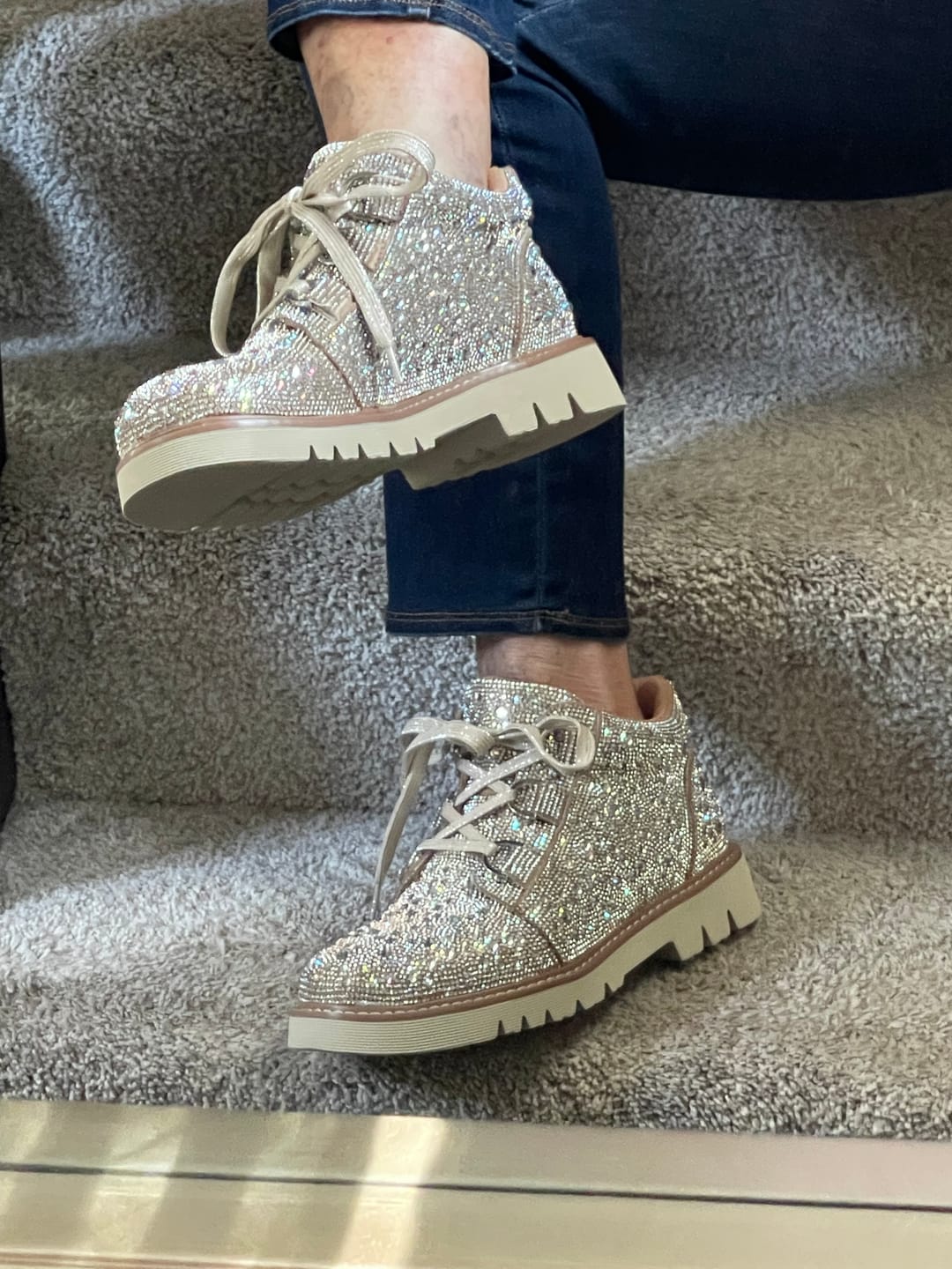 Customer photo review of Corky's Rhinestone Campfire Boots