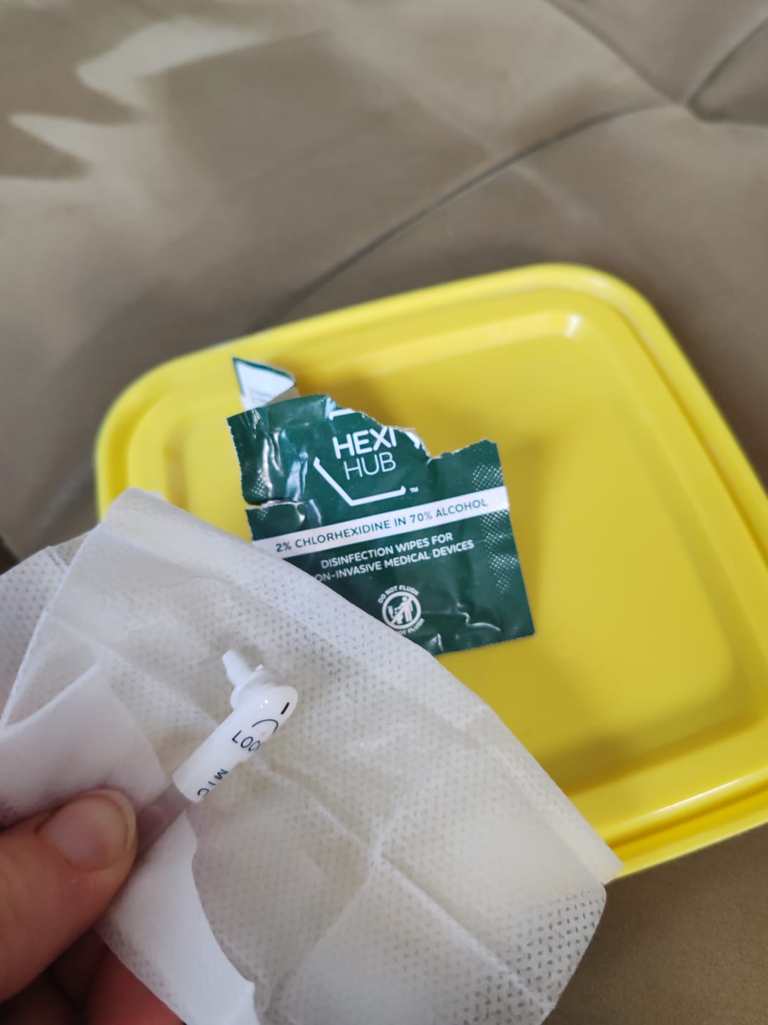 Customer photo review of Clinell HEXI HUB 2% Chlorhexidine with Alcohol Sachets