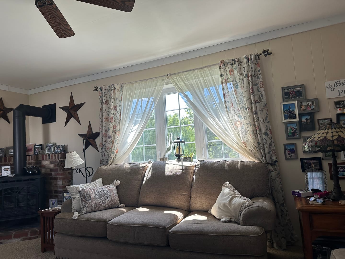 Customer photo review of Hattie Floral Linen Blend Curtains (2 Panels)