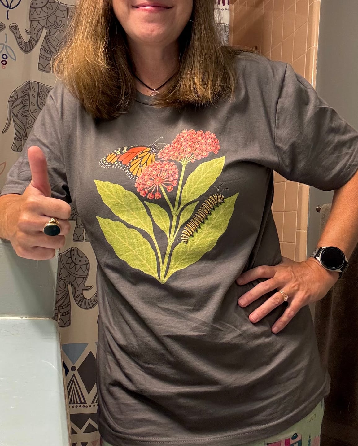 Customer photo review of Monarch & Milkweed T-Shirt