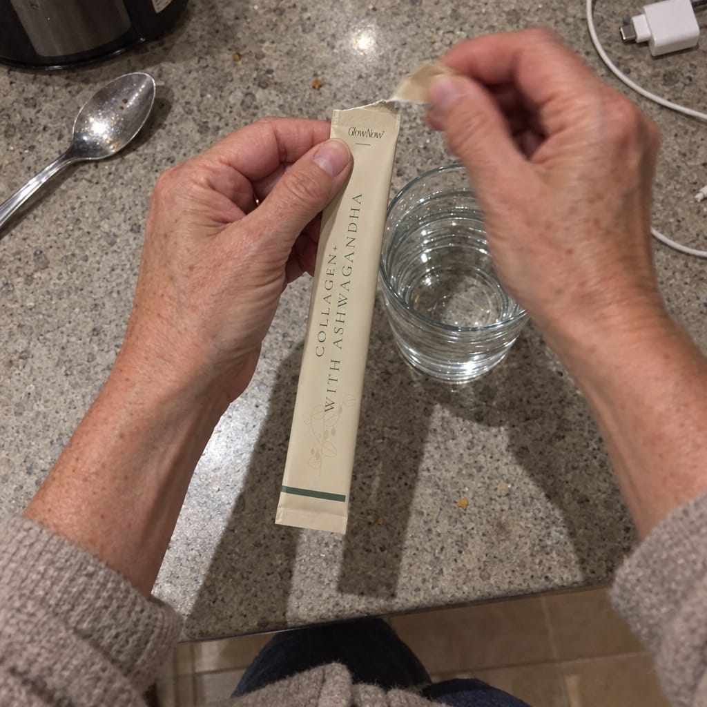 Customer photo review of GlowNow™ Collagen+ with Ashwagandha