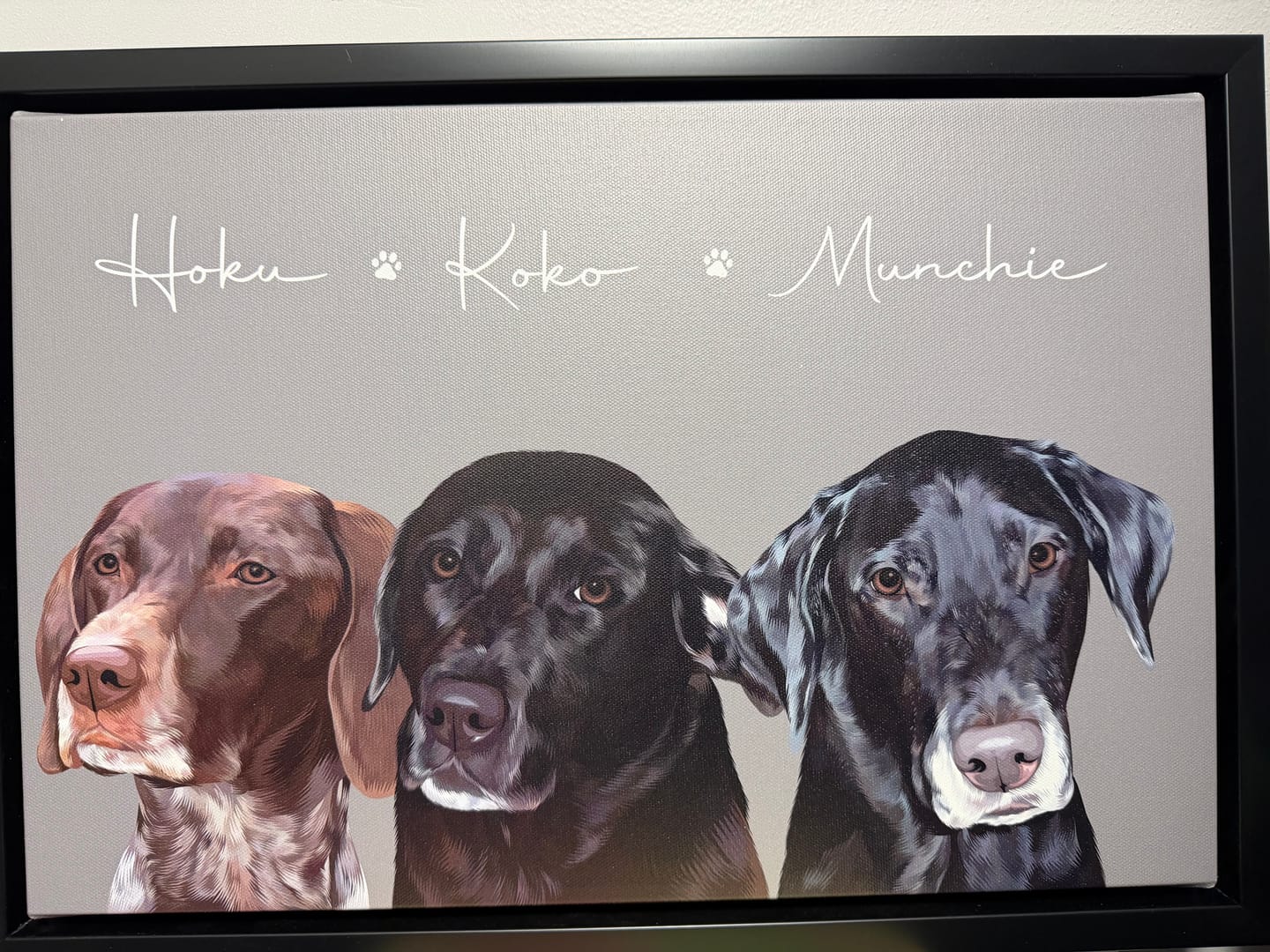 Customer photo review of Pet Art Canvas Wrap