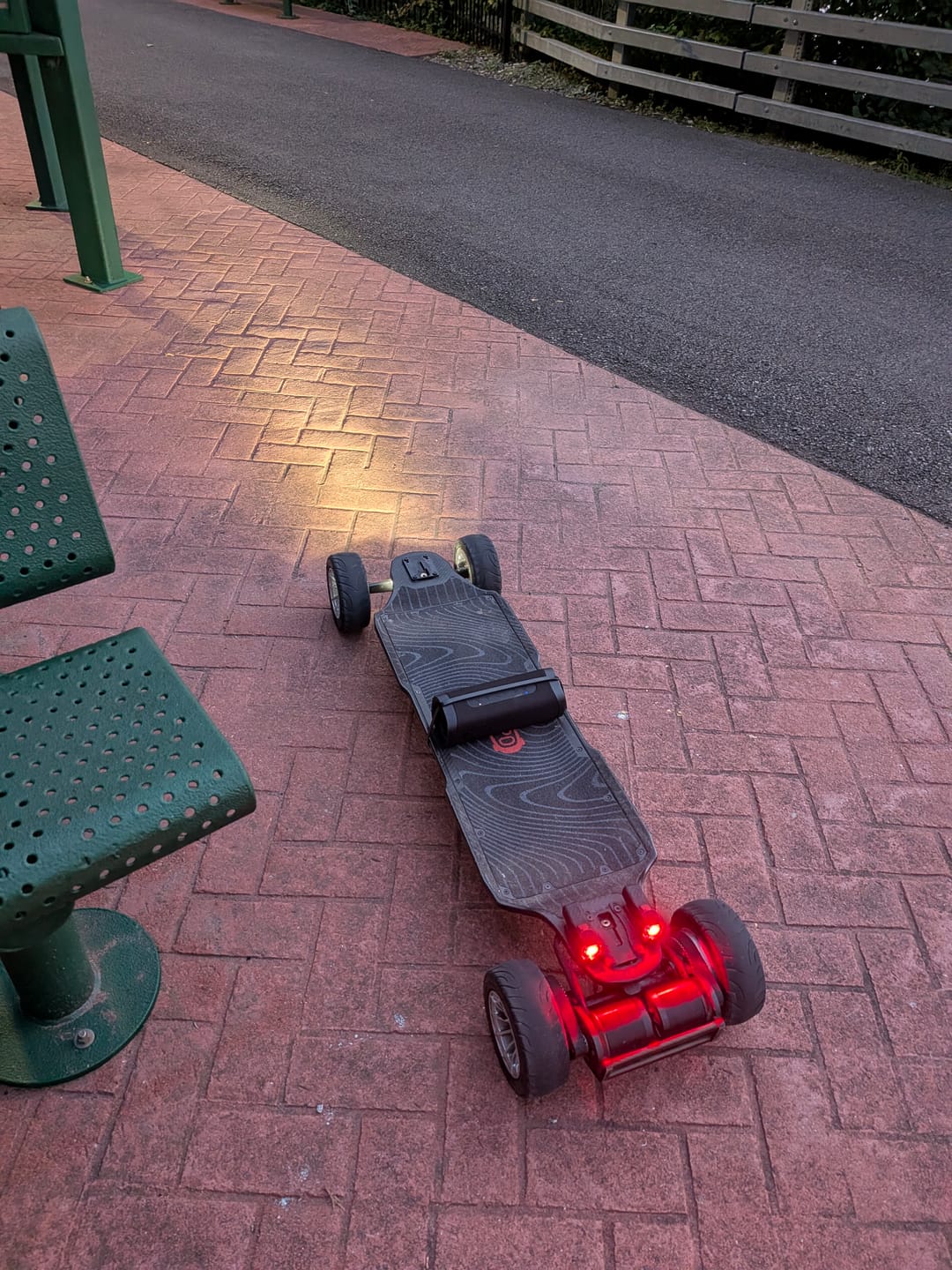 Customer photo review of Shredlights SL-300+ Headlights & SL-R1+ Brake Lights Skateboard Bundle