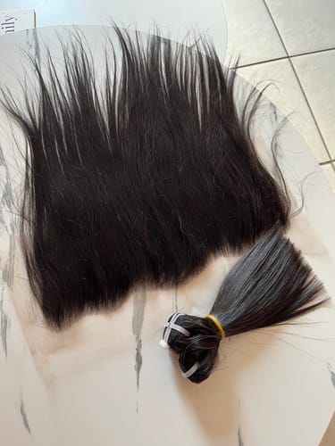 Customer photo review of Budget Vietnamese Super Double Drawn Bone Straight 8" Natural Black