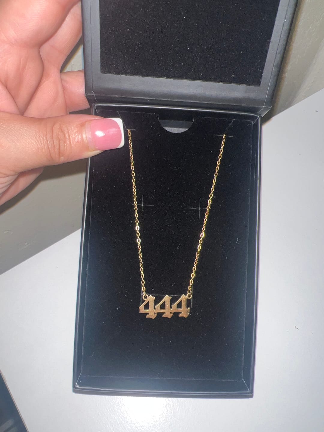 Customer photo review of Angel Number Necklace