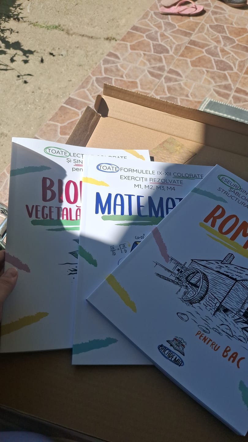 Customer photo review of Pachet Bacalaureat (Română + Matematică + Biologie Vegetală și Animală clasele IX-X) Bacademia