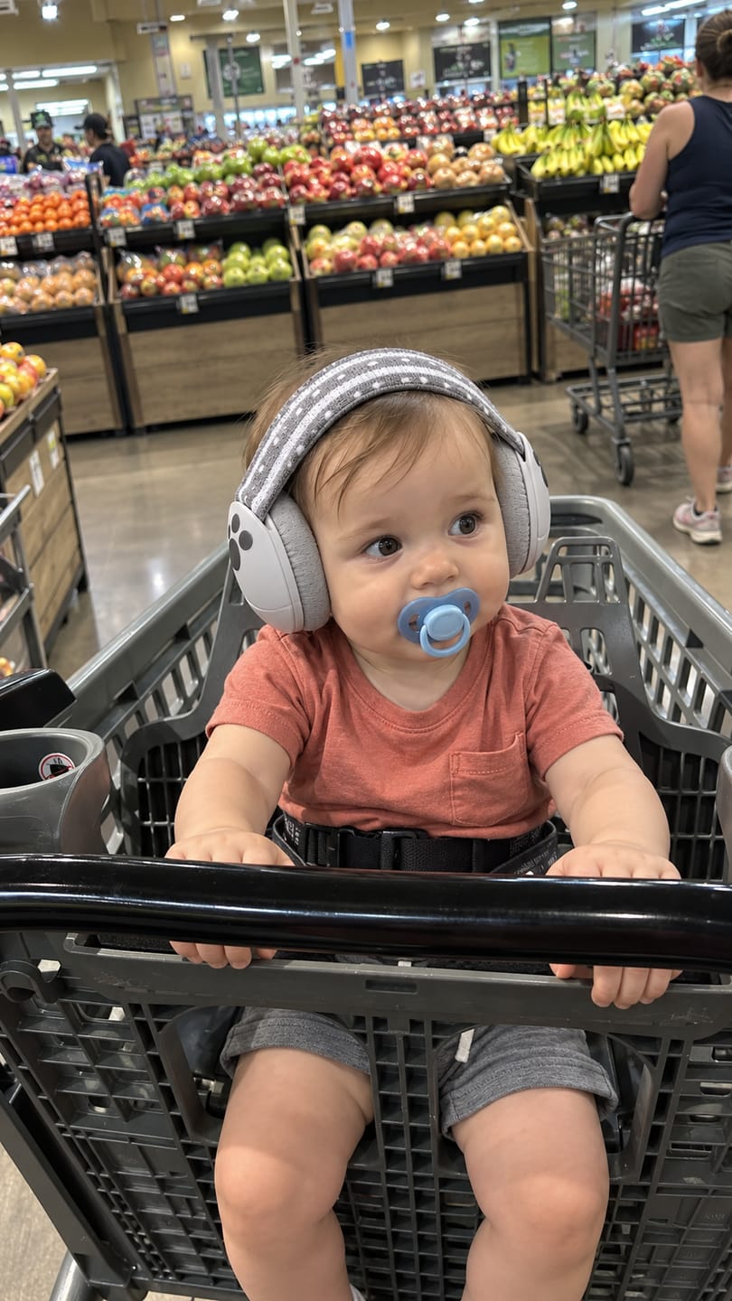 Customer photo review of TinyHush Baby Ear Muffs