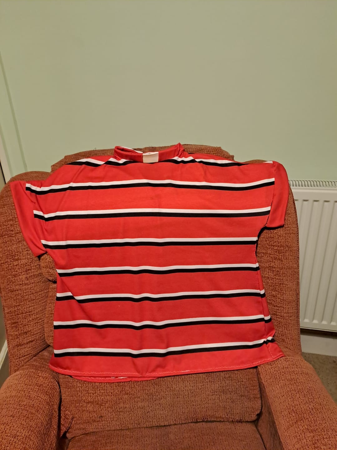 Customer photo review of Special Offer Red Stripe Jersey Fabric - 5m Pre-cut