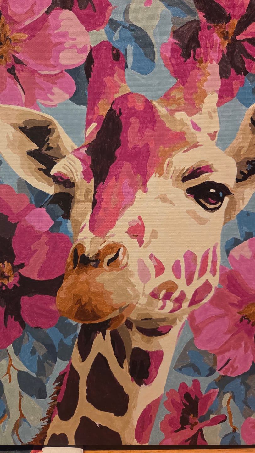 Customer photo review of Purple Giraffe | Paint by Number