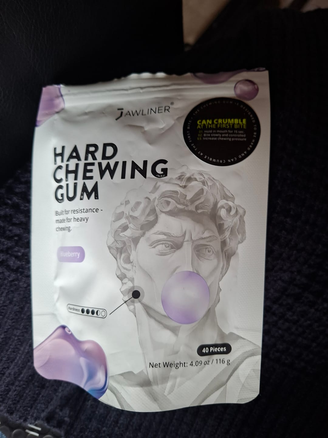 Customer photo review of JAWLINER® Chewing Gum Hard