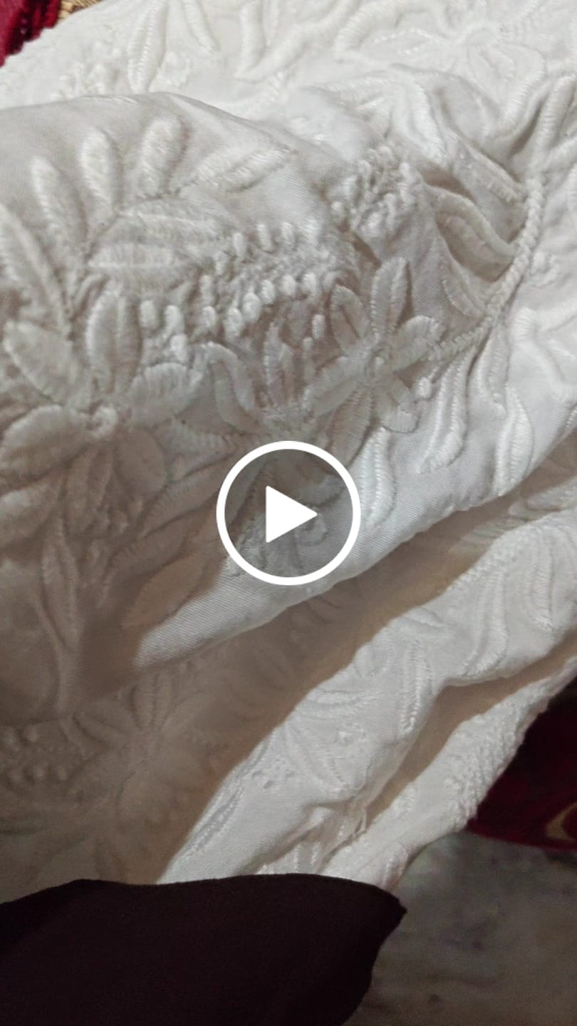 Customer video review of White Chikankari Cutwork Rayon Palazzo