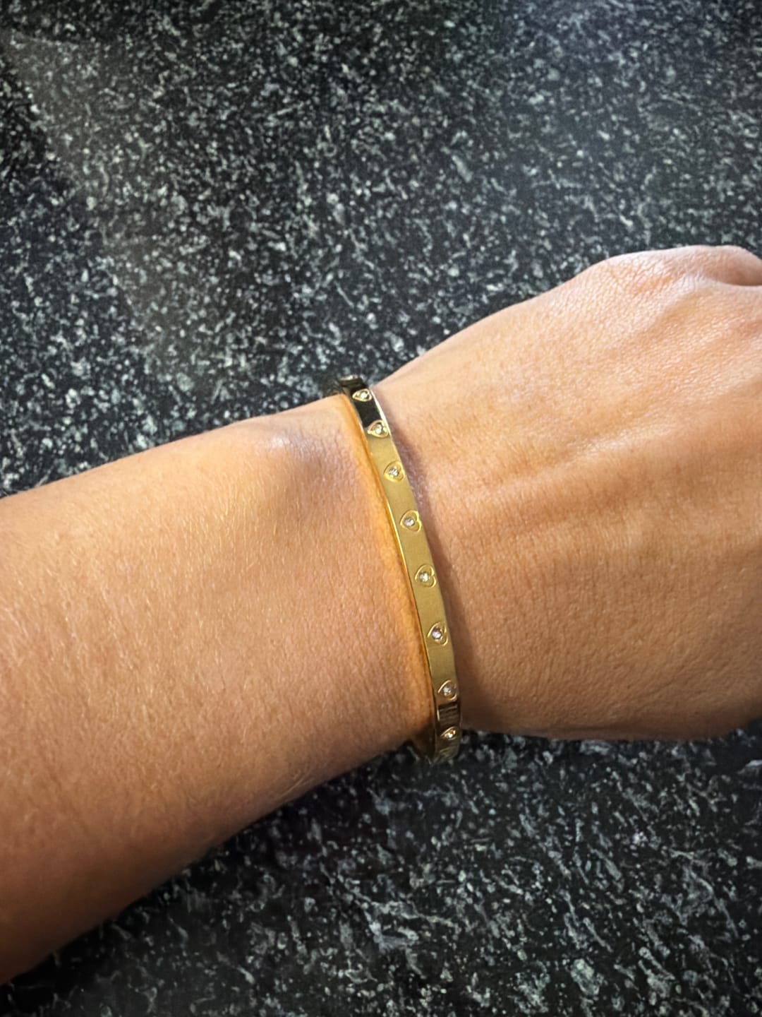 Customer photo review of Crystal Bangle Bracelet