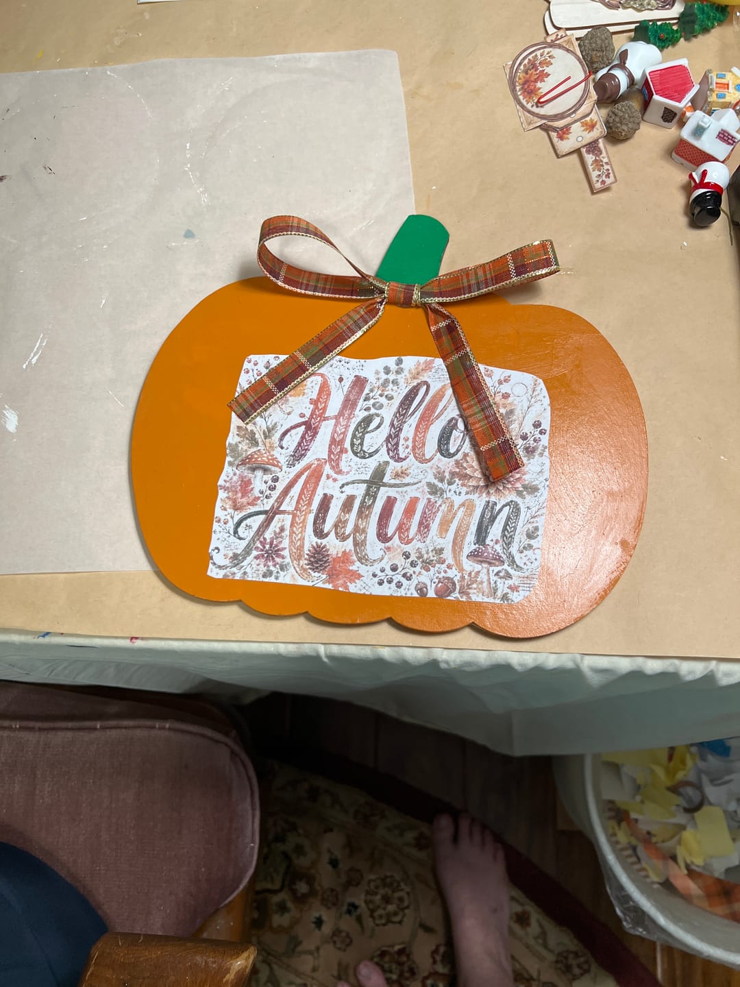 Customer photo review of Unfinished Wood Pumpkin Silhouette - Craft- up to 46" DIY