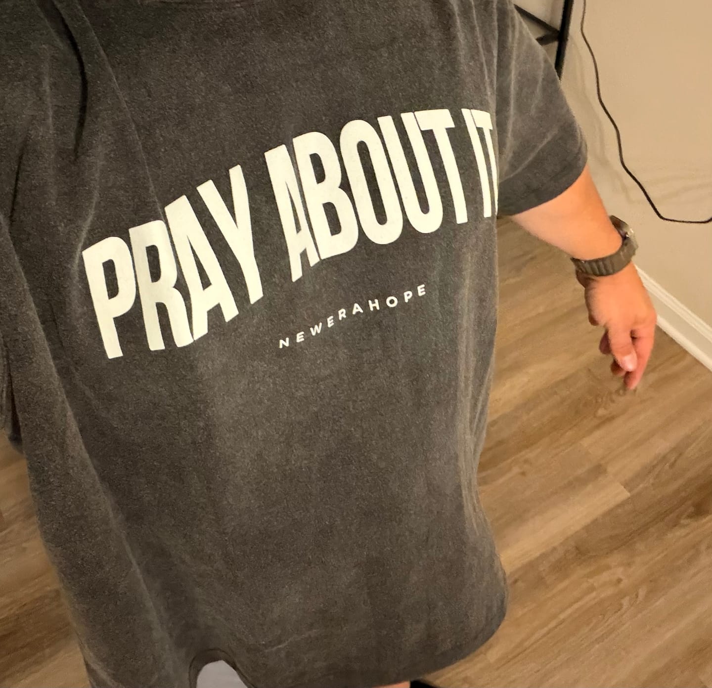 Customer photo review of Pray About It - Oversized Max Heavyweight Tee