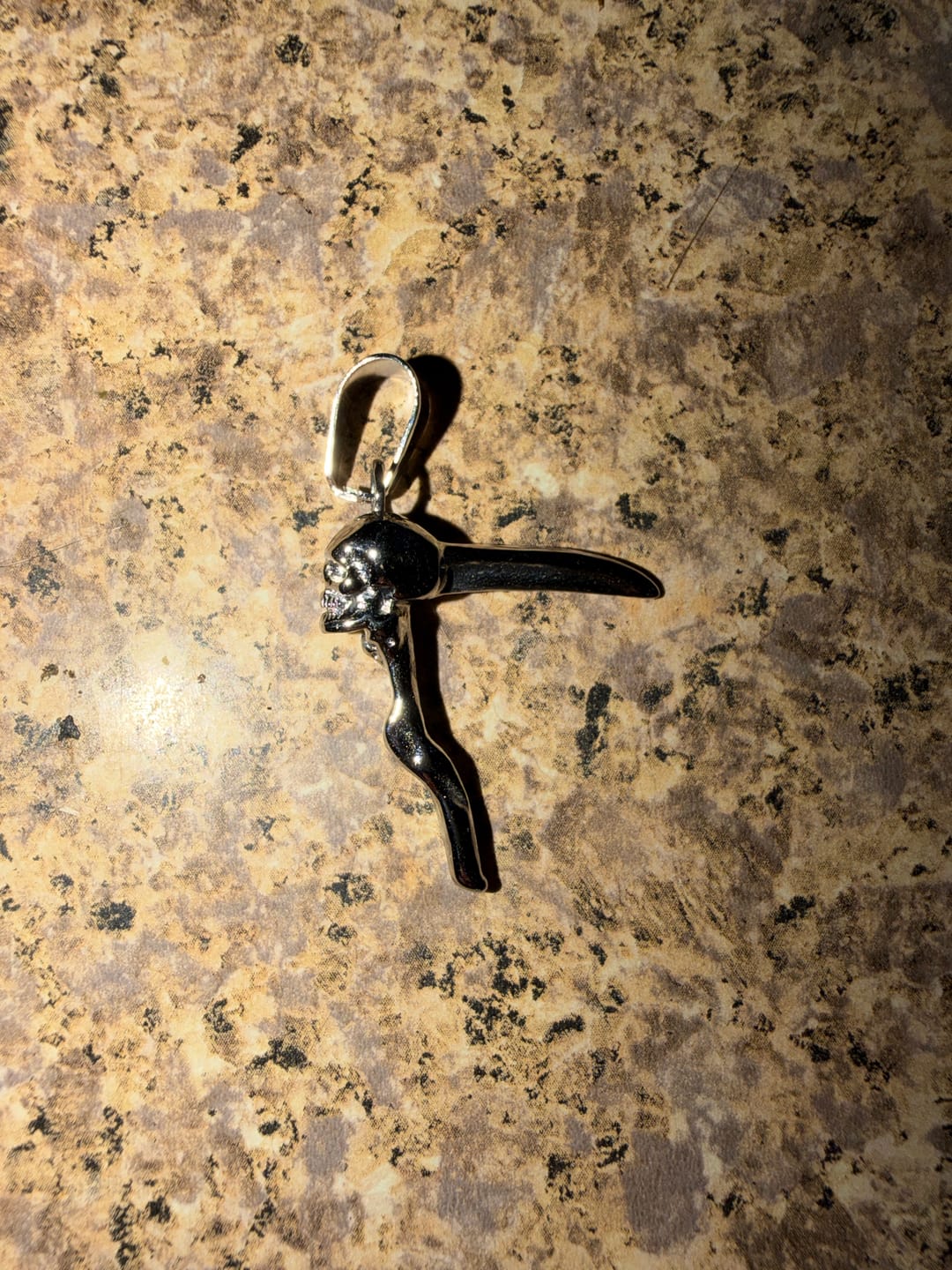 Customer photo review of SCYTHE SKULL PENDANT