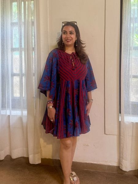 Customer photo review of Anaya Cotton Midi Dress
