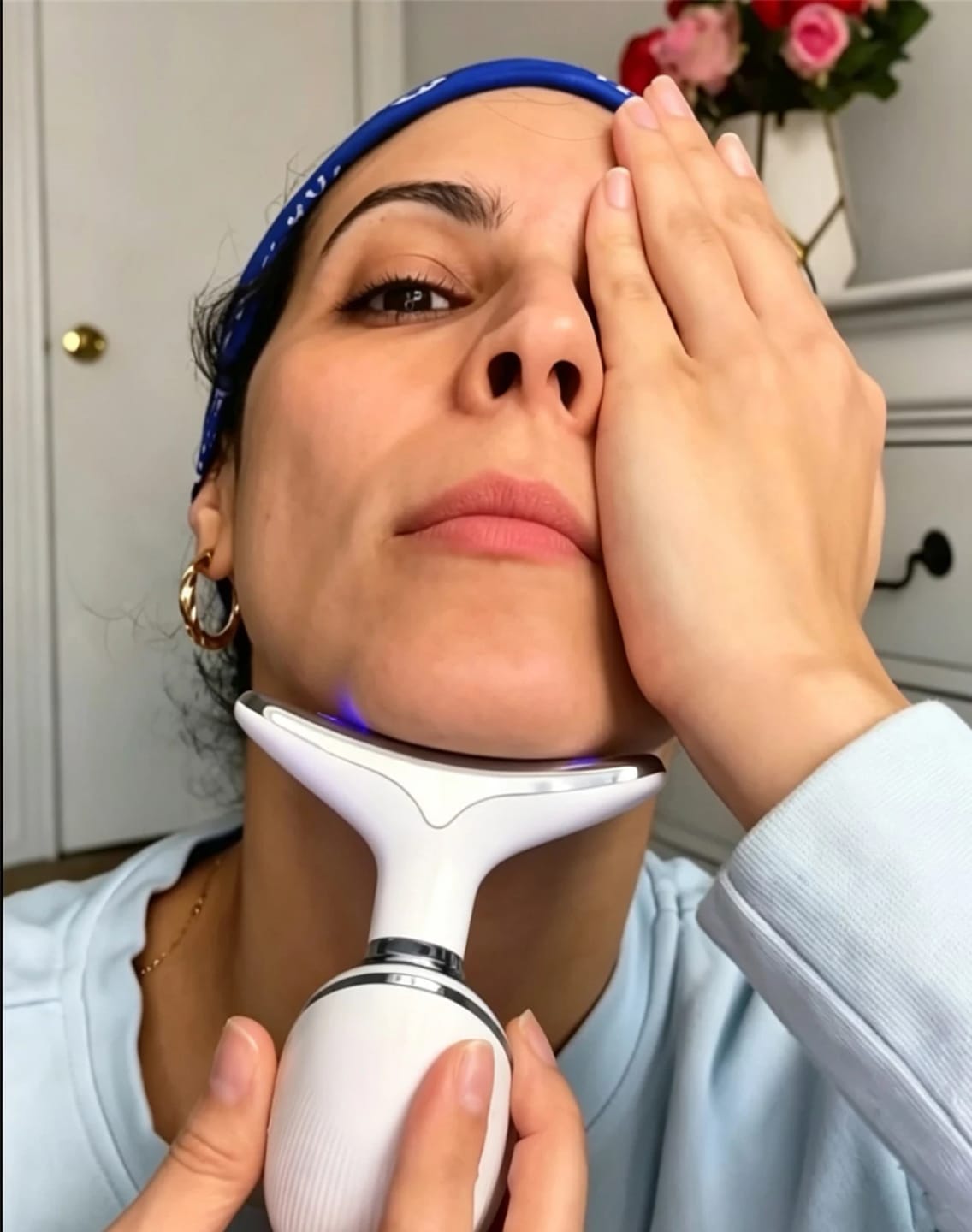 Customer photo review of Masajeador Facial cara y cuello