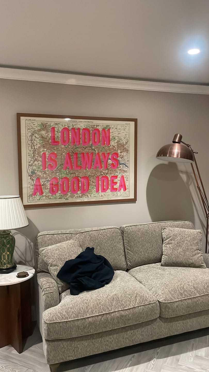 Customer photo review of London Retro Pop Art Map Print