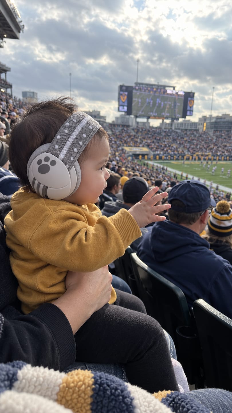 Customer photo review of TinyHush Baby Ear Muffs