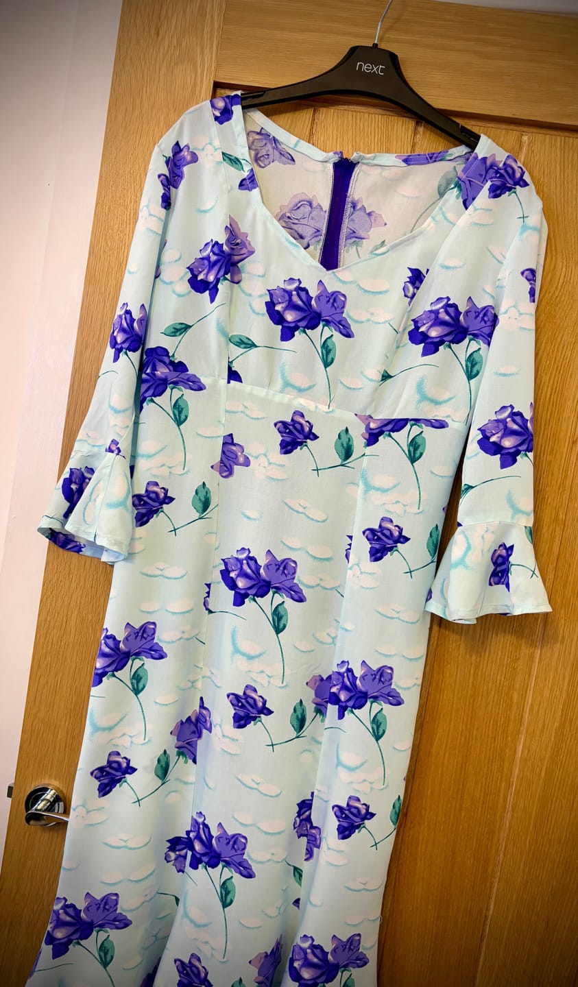 Customer photo review of Roses and Spots Viscose Challis Fabric