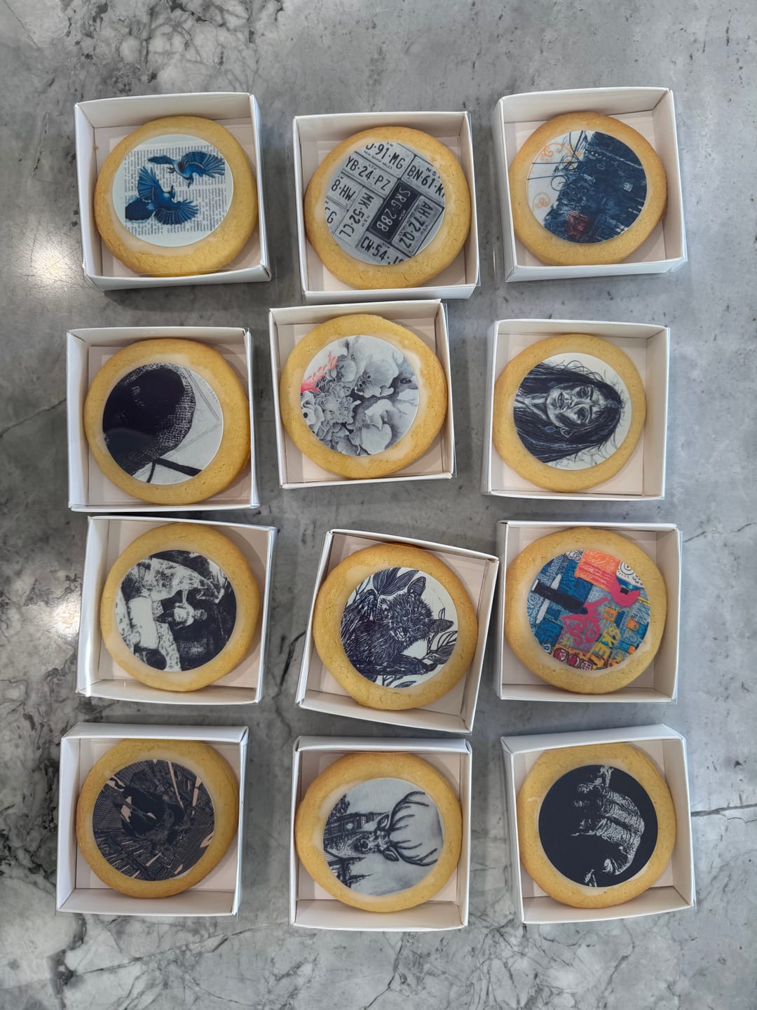 Customer photo review of 12 x 6.35 cm Round Standard Cookie Edible Icing Images