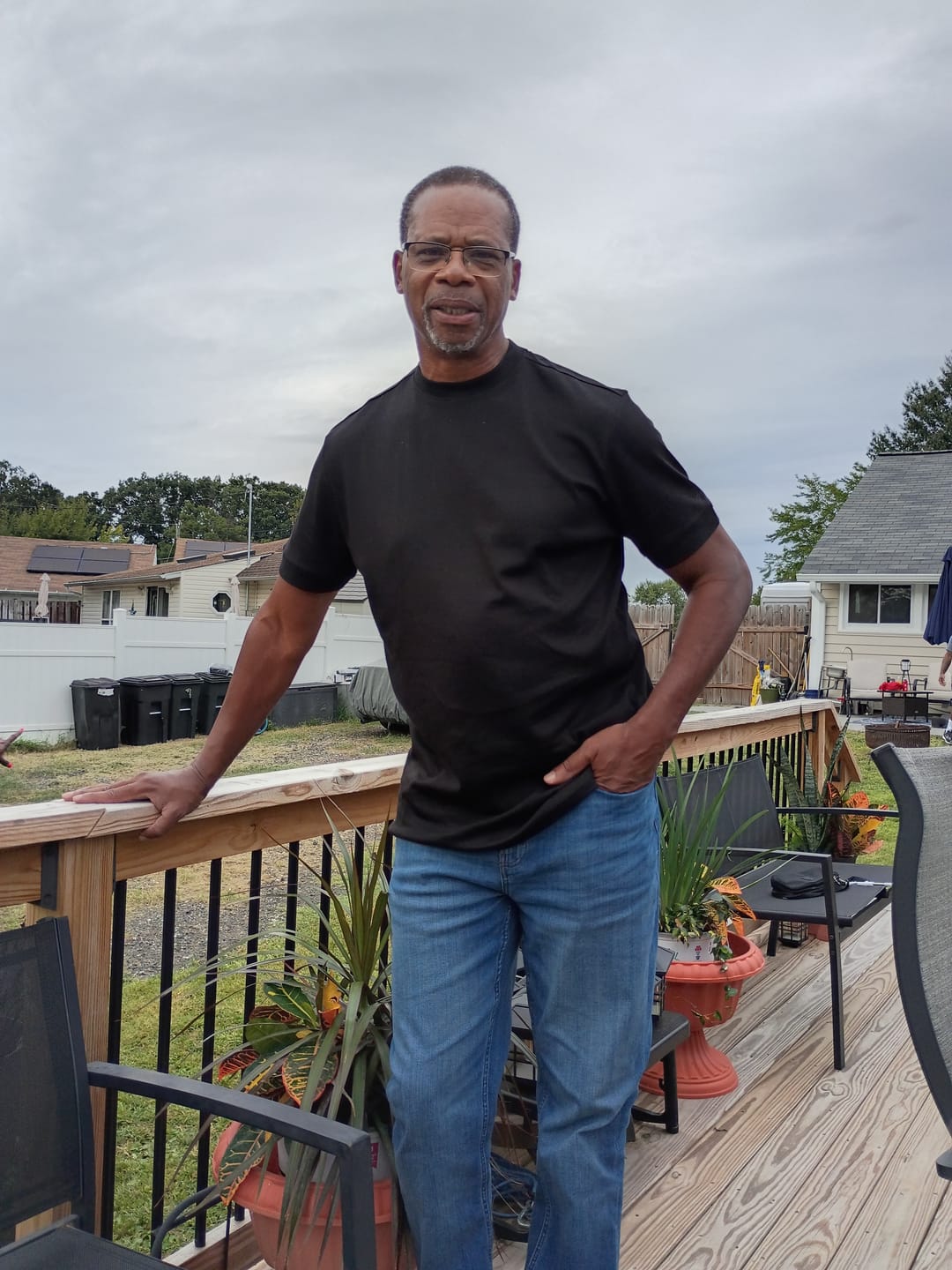 Customer photo review of Mock Neck T-Shirt