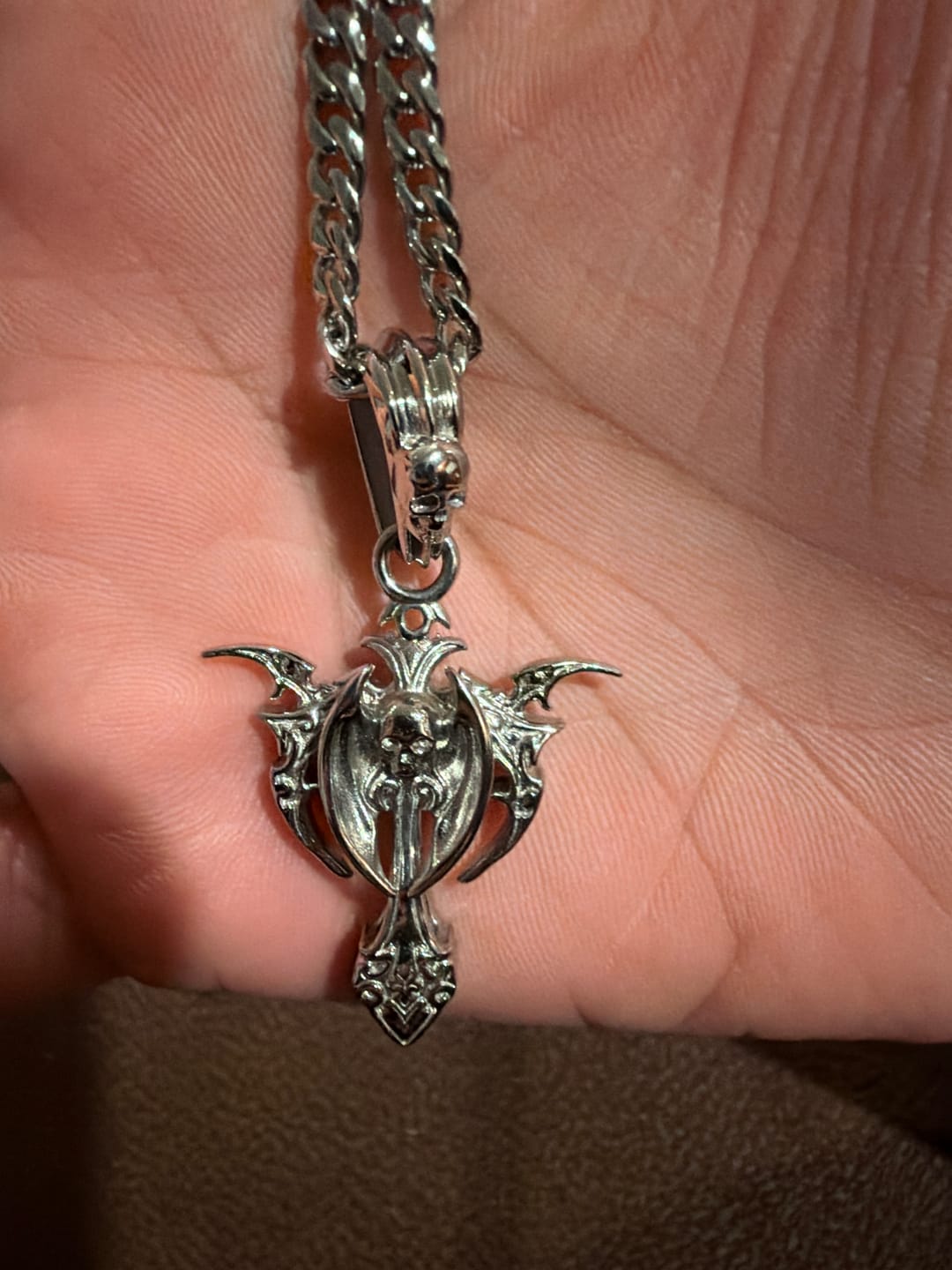 Customer photo review of TRIBAL CROSS PENDANT