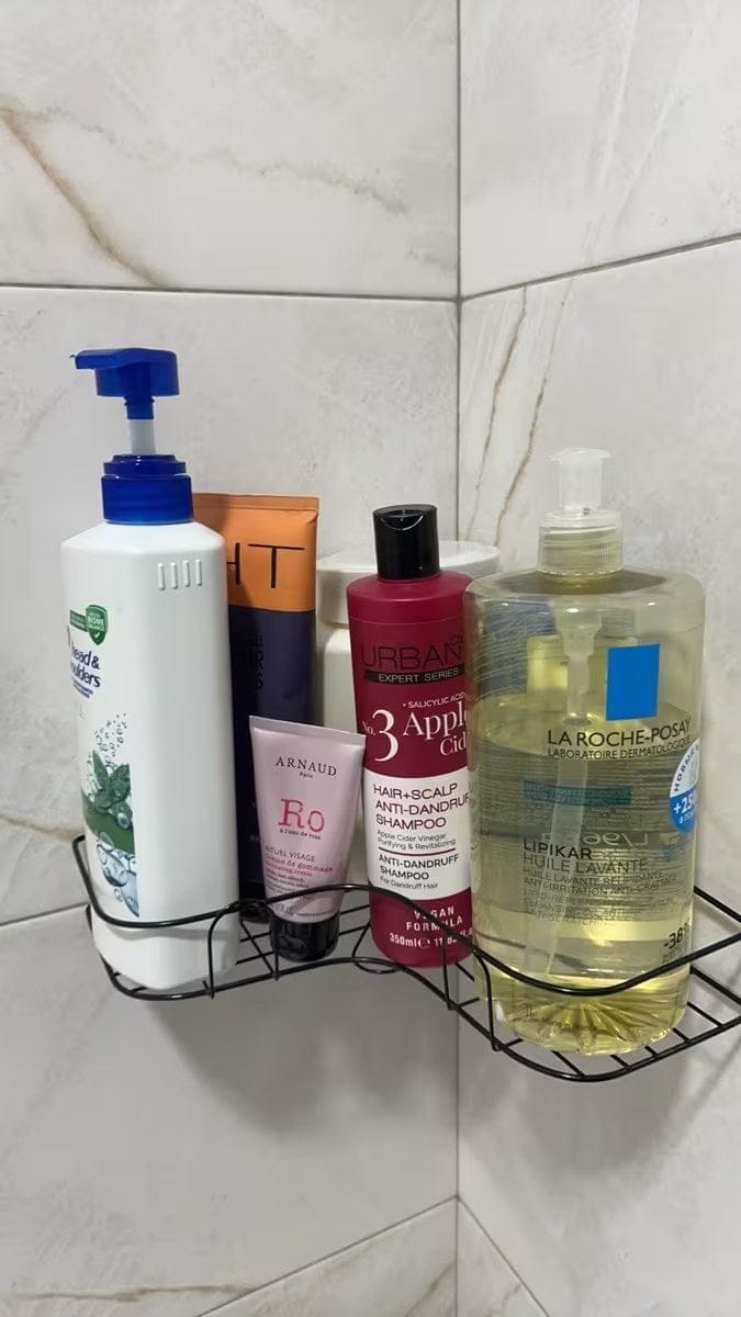 Customer photo review of EckoShelf | Duschablage Ecke ohne Bohren