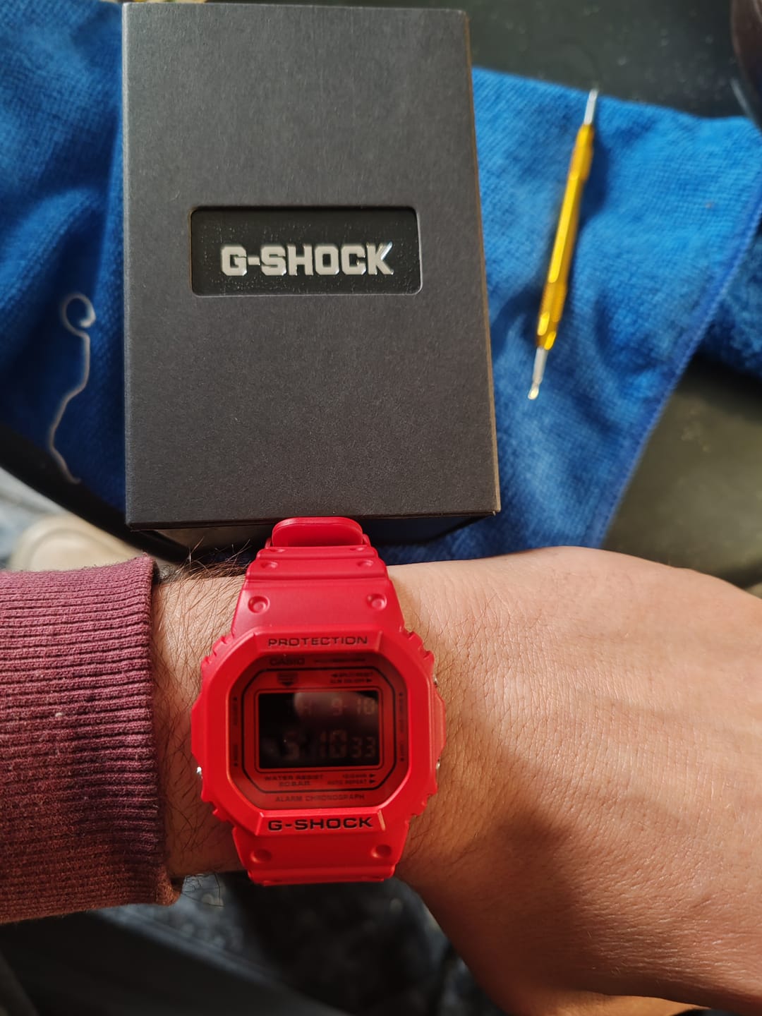 Customer photo review of Reloj Casio G-Shock Vintage DW-5600RRB-4JF JDM