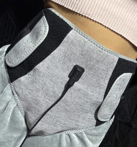 Customer photo review of Faja térmica con terapia de luz roja