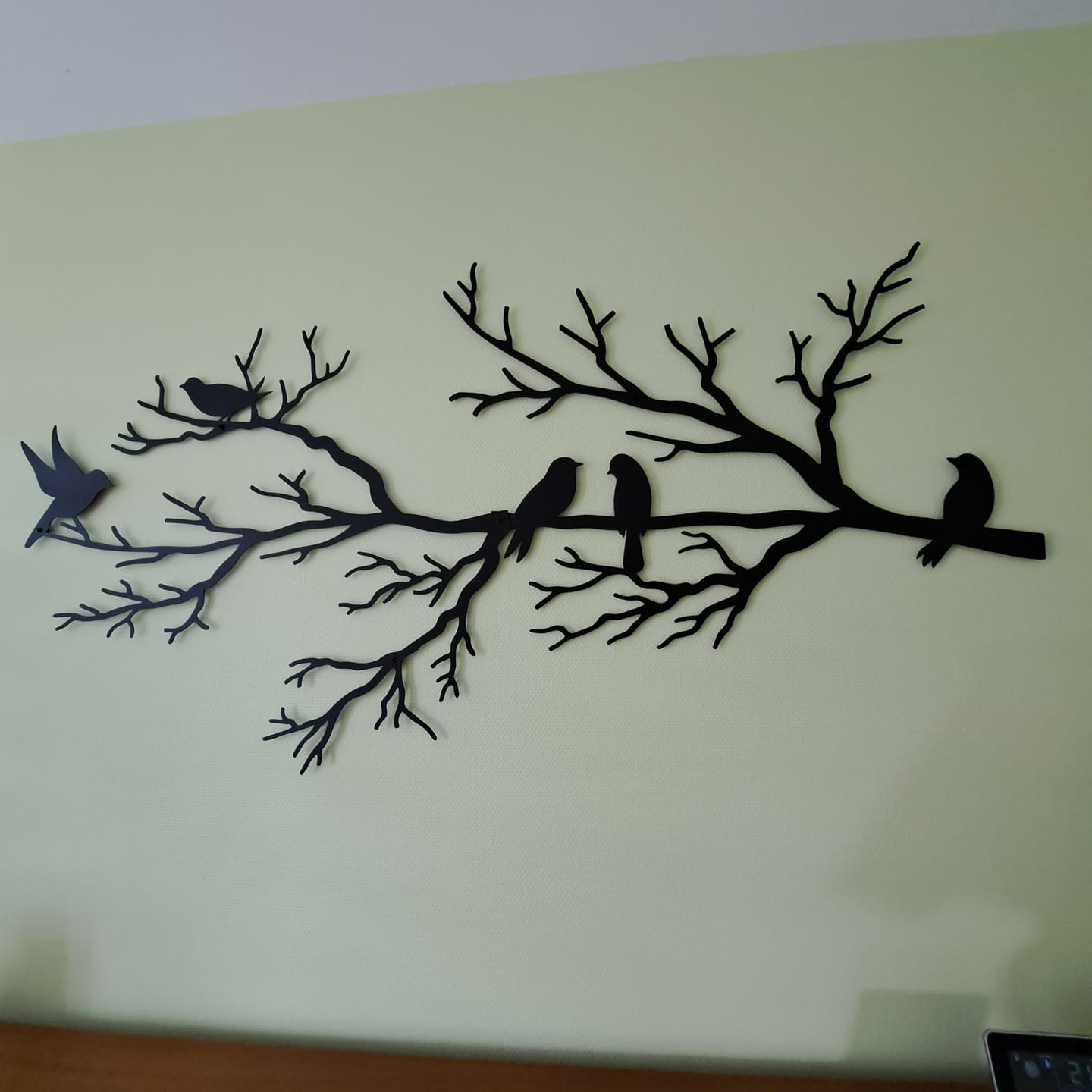 Customer photo review of Décoration murale en métal moderne - Oiseaux sur branche (V.02)