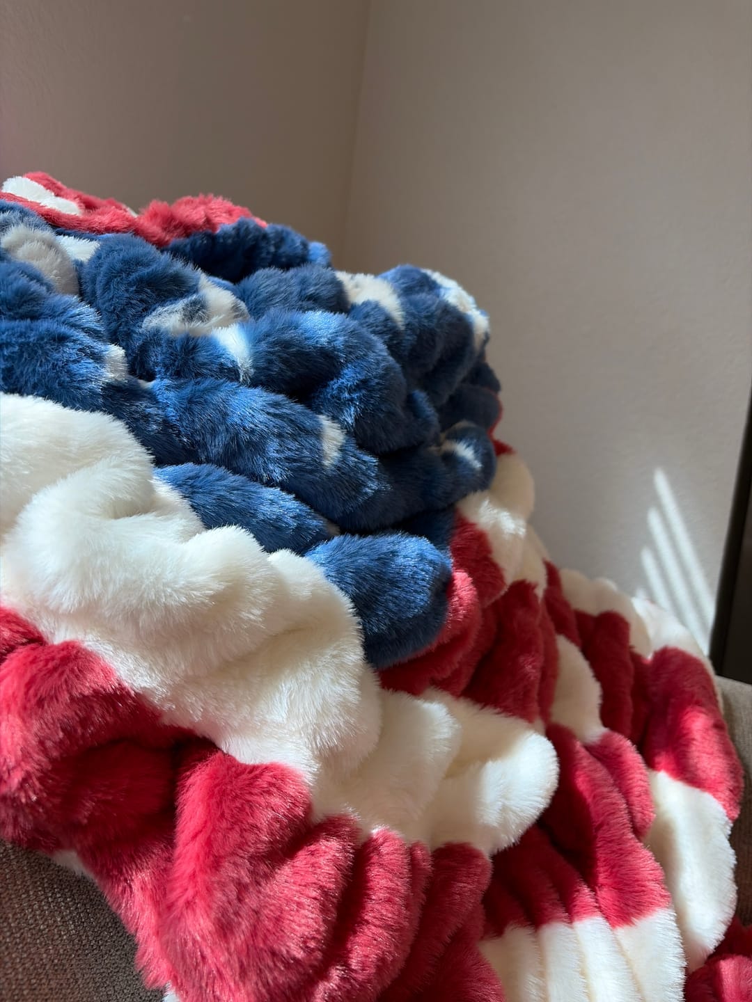 Customer photo review of Hugs Flag Blanket