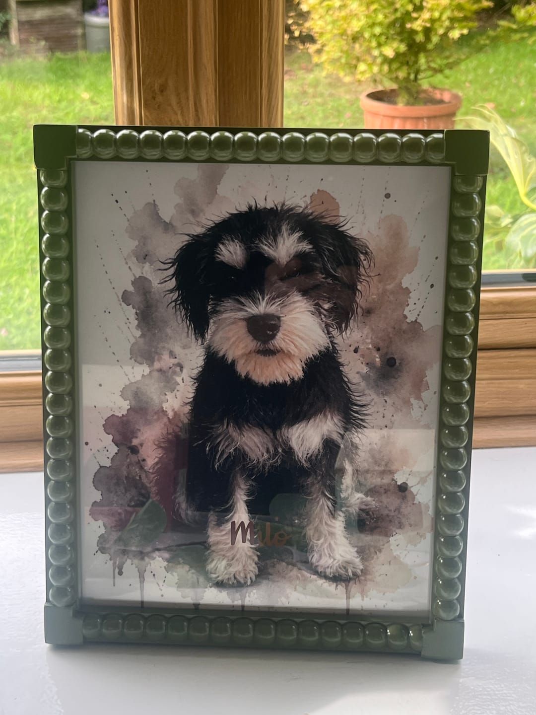 Customer photo review of Watercolour Realistic Portrait - Personalised Poster