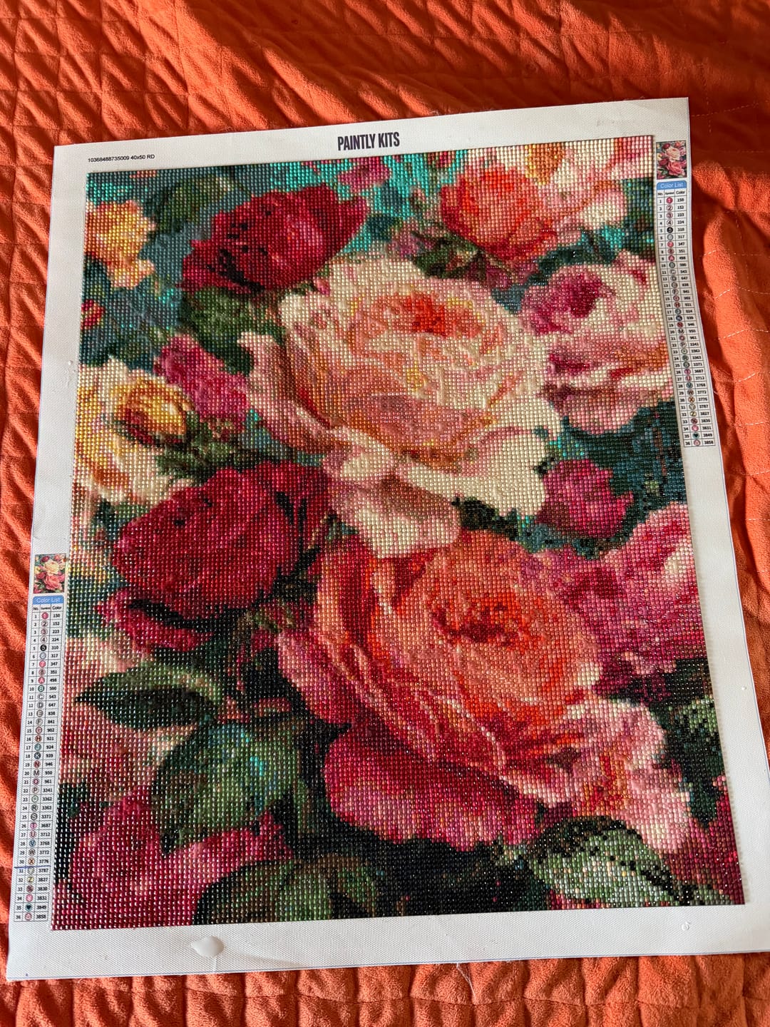 Customer photo review of Rose Peony Pastel Blooms (Diamond Painting)