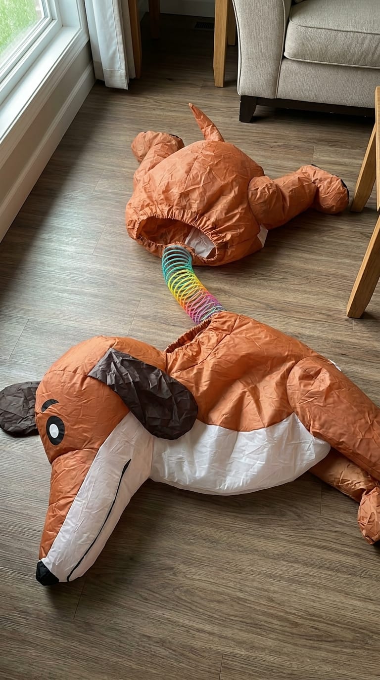 Customer photo review of Inflatable Spring Dog Costume
