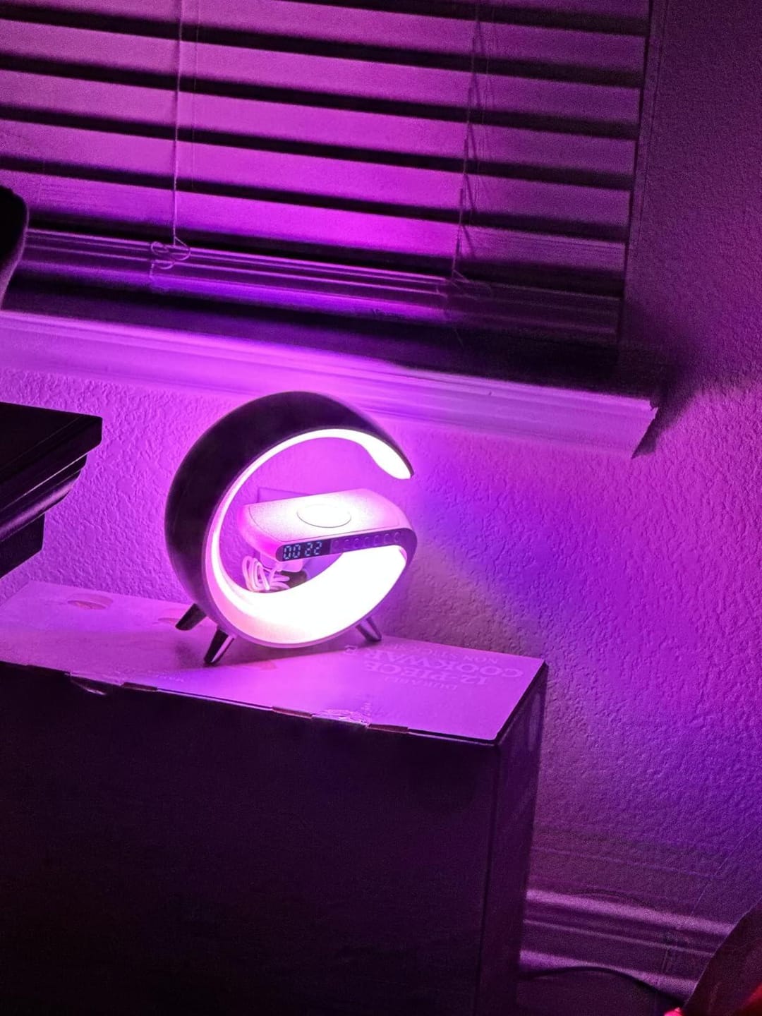 Customer photo review of Lumina Living G-Shaped Smart Lamp & Charger