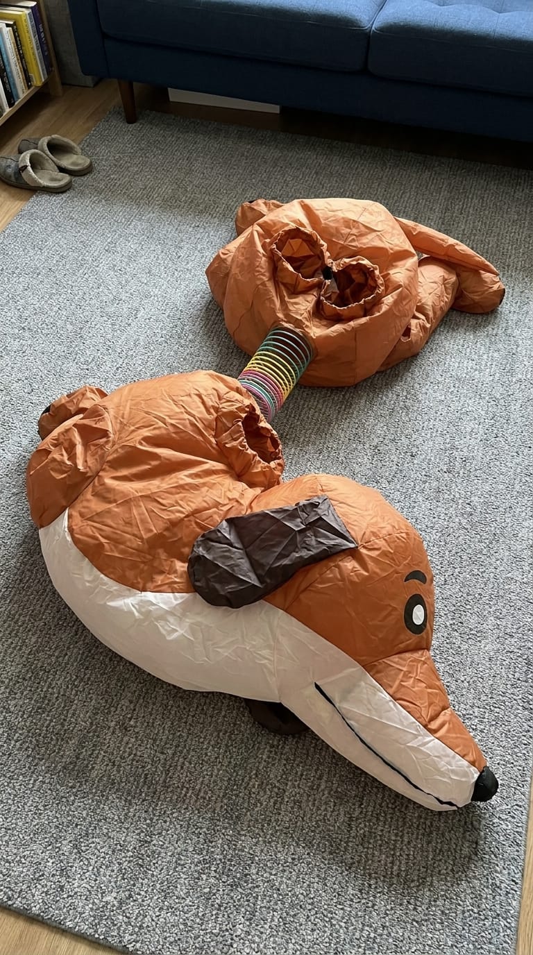 Customer photo review of Inflatable Spring Dog Costume