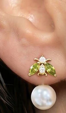 Customer photo review of 925 Sterling Silver Wild Nectar Earrings