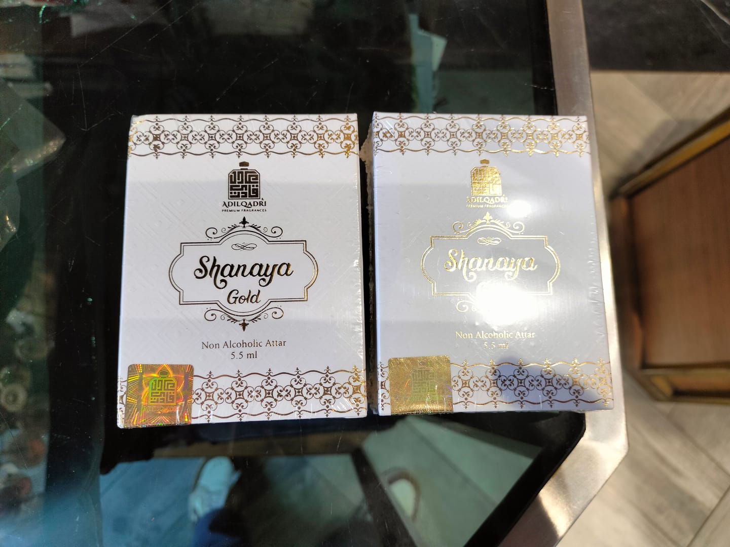 Customer photo review of Shanaya Gold Luxury Gourmand Attar Perfume
