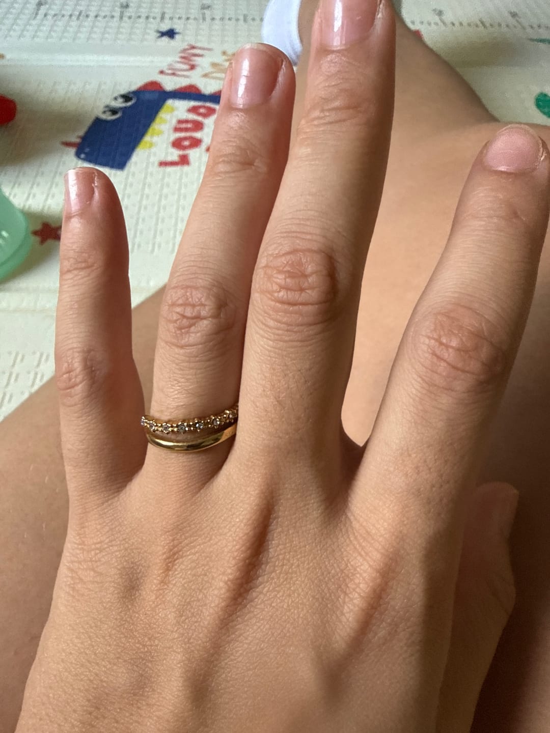 Customer photo review of Marissa White Crystal Layered Ring