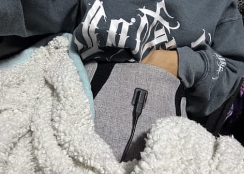 Customer photo review of Faja térmica con terapia de luz roja
